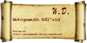 Wohlgemuth Dávid névjegykártya